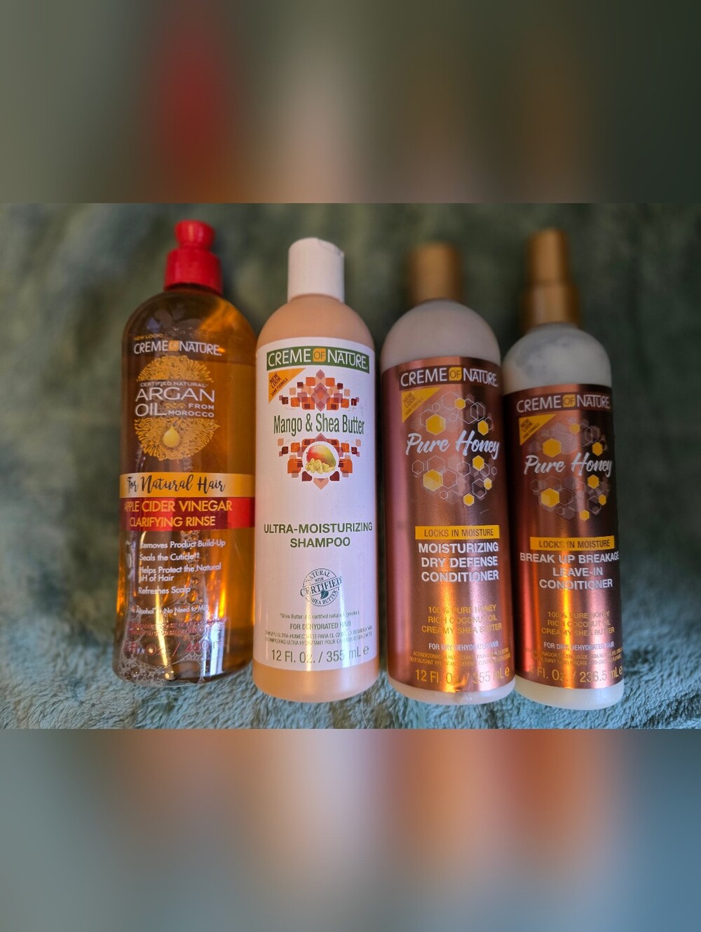CREME OF NATURE BUNDLE OF FOUR SHAMPOO AND CONDITIONERS NEW HAIR PRODUCTS